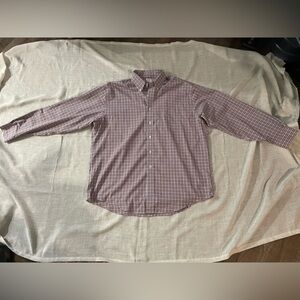 Brooks Brothers Red and White Checkered Men's Shirt